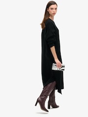 Superdry Black Twist Slouch Midi Jumper Dress - Image 2 of 5