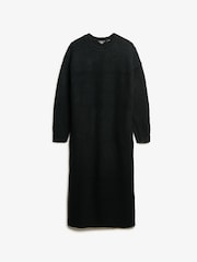 Superdry Black Twist Slouch Midi Jumper Dress - Image 4 of 5