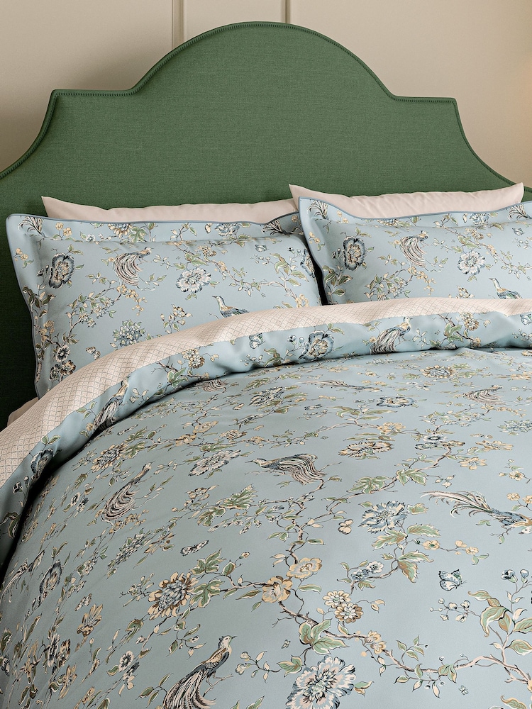 V&A Multi Birds Of Paradise Floral 180 Thread Count Percale Duvet Cover and Pillowcase Set - Image 1 of 5 V&A Multi Birds Of Paradise Floral 180 Thread Count Percale Duvet Cover and Pillowcase Set - Image 1 of 5