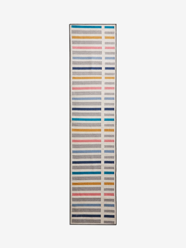 Multi Washable Erica Stripe Runner - Image 5 of 5