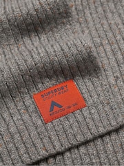 Superdry Rock Grey Nep Workwear Nep Knitted Scarf - Image 3 of 3