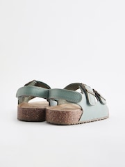 Mint Green Wide Fit (G) Double Buckle Cushioned Footbed Sandals - Image 3 of 5