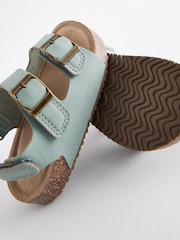Mint Green Wide Fit (G) Double Buckle Cushioned Footbed Sandals - Image 4 of 5