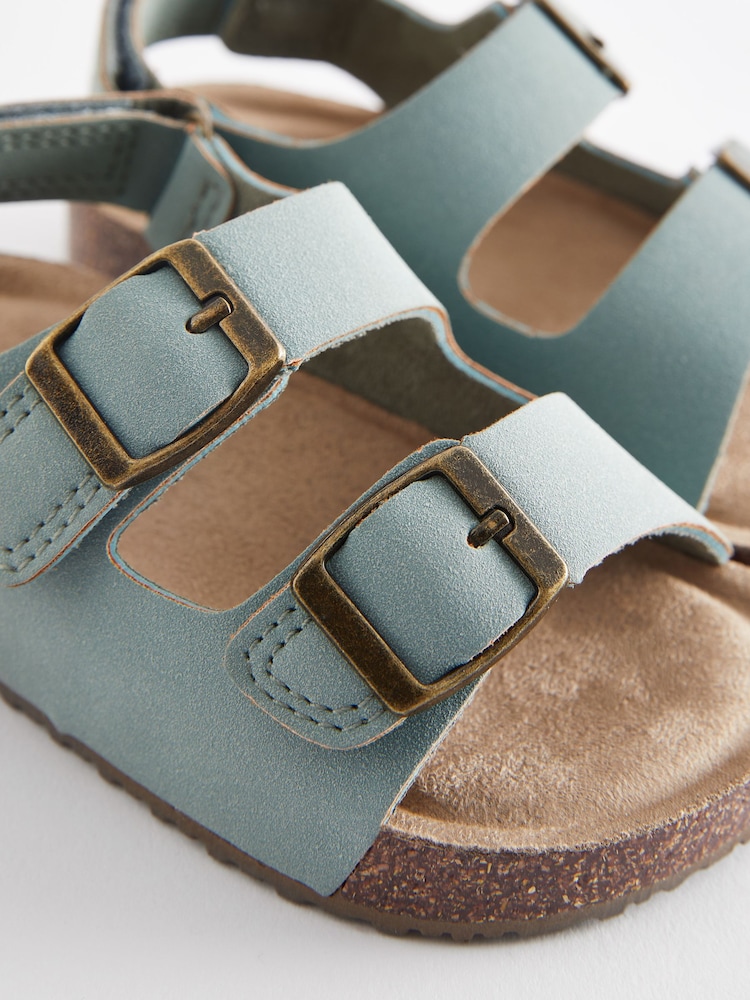 Mint Green Wide Fit (G) Double Buckle Cushioned Footbed Sandals - Image 5 of 5