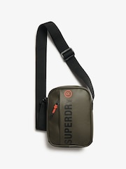 Superdry Olive Green 100% Cotton Tarp Cross-Body Bag - Image 1 of 4
