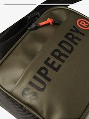 Superdry Olive Green 100% Cotton Tarp Cross-Body Bag - Image 4 of 4