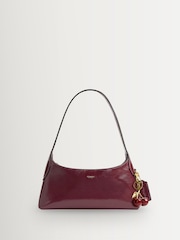 COACH Dark Cherry Glazed Leather Brooklyn Shoulder Bag 26 - Image 1 of 7