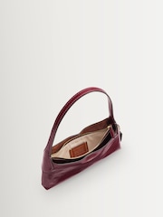 COACH Dark Cherry Glazed Leather Brooklyn Shoulder Bag 26 - Image 4 of 7