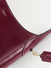 COACH Dark Cherry Glazed Leather Brooklyn Shoulder Bag 26 - Image 6 of 7