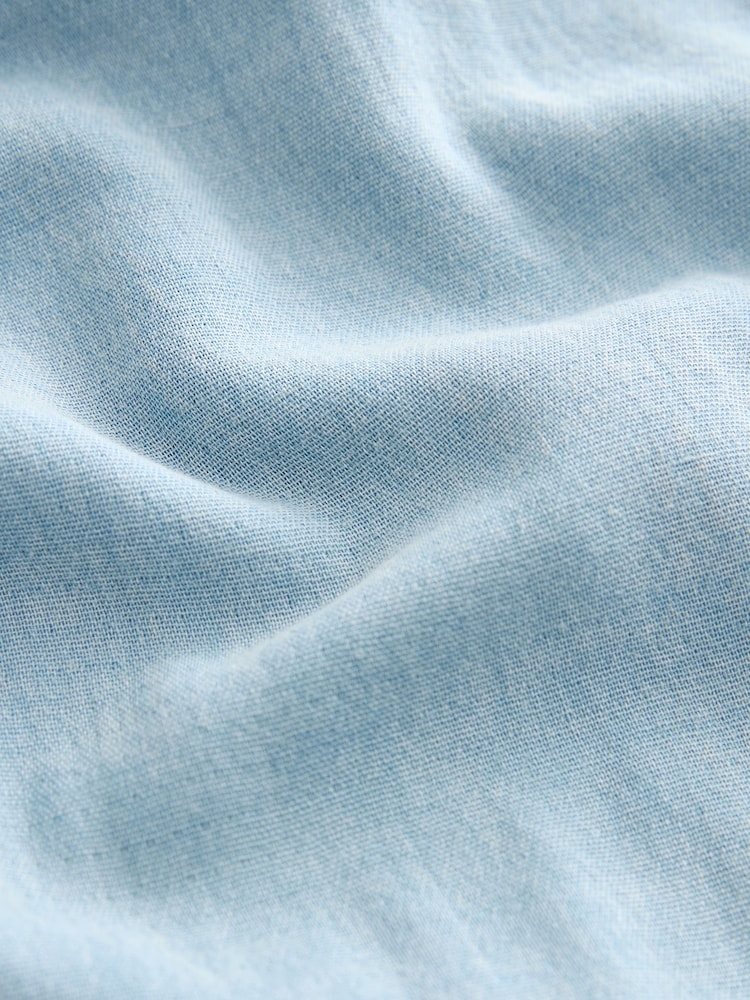 Blue Cheesecloth Wide Leg Trousers - Image 6 of 6