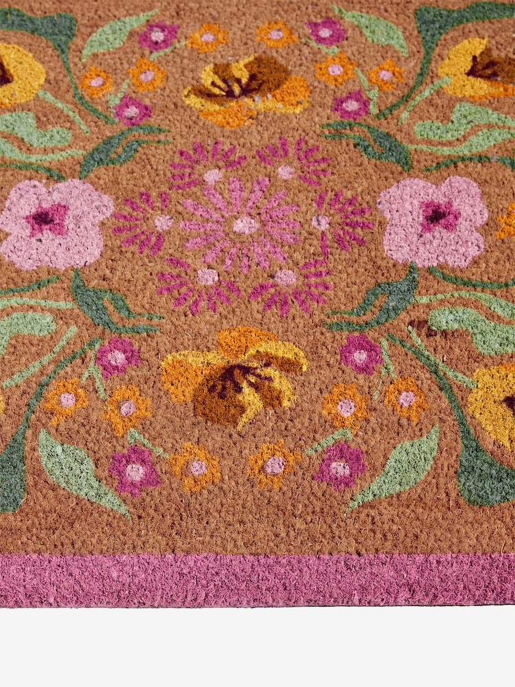 Pink Floral Border Doormat - Image 5 of 5