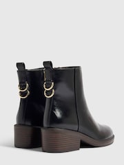 River Island Black Block Heeled Ankle Boots - Image 3 of 6