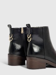 River Island Black Block Heeled Ankle Boots - Image 4 of 6
