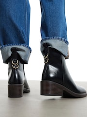 River Island Black Block Heeled Ankle Boots - Image 6 of 6