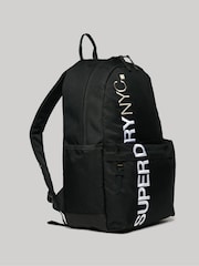 Superdry Black 100% Cotton NYC Montana Backpack - Image 2 of 6