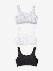 Black/Grey/White Crop Tops 3 Pack (5-16yrs) - Image 1 of 5