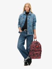 Superdry Vintage Paisley Black Printed Montana 100% Cotton Backpack - Image 11 of 15