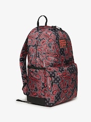Superdry Vintage Paisley Black Printed Montana 100% Cotton Backpack - Image 2 of 8