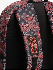 Superdry Vintage Paisley Black Printed Montana 100% Cotton Backpack - Image 7 of 8