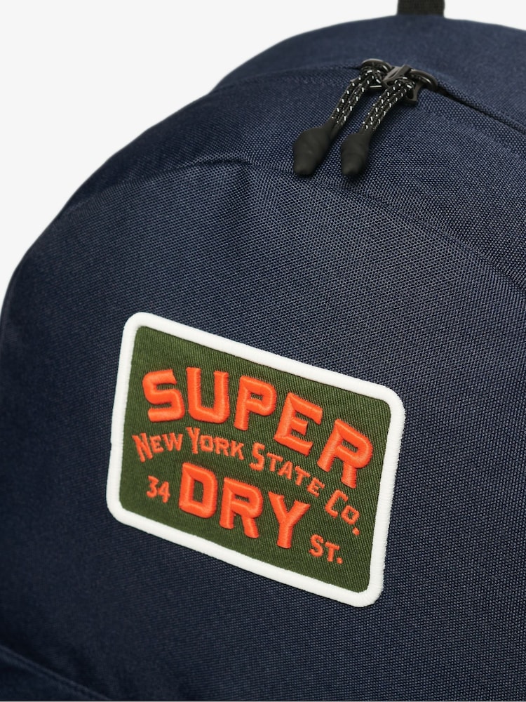Superdry Navy 100% Cotton Patched Montana Bag - Image 8 of 8