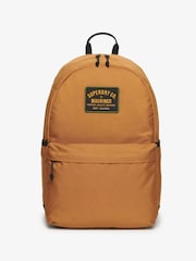 Superdry Denim Co Tobacco Brown 100% Cotton Patched Montana Bag - Image 1 of 7