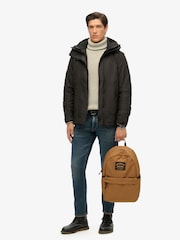 Superdry Denim Co Tobacco Brown 100% Cotton Patched Montana Bag - Image 7 of 7