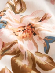 Floral 100% Cotton Puff Sleeve Midi Dress - Image 7 of 8