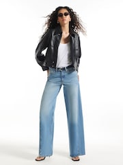 River Island Faux Leather Zip Through Jacket - Imagen 4 de 4