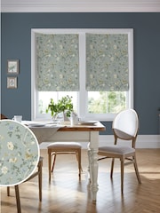 Laura Ashley Jade Green Summer Palace Made to Measure Roman 100% Cotton Blinds - Image 1 of 5