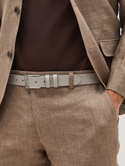 Taupe Beige Leather Belt - Image 1 of 3