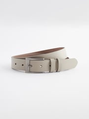 Taupe Beige Leather Belt - Image 2 of 3