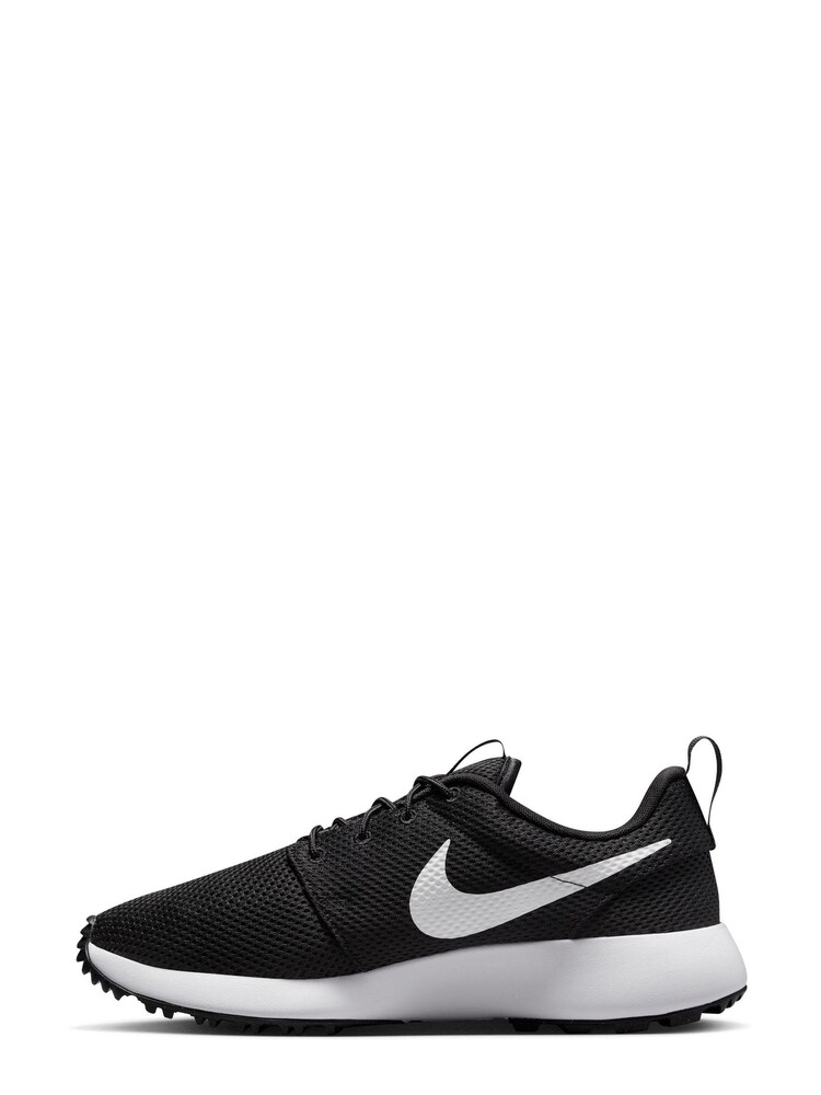 Nike Black/White Roshe Run Golf Trainers - Image 2 of 10