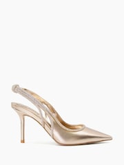 Dune London Natural Cinematic Knot Back Slingback Courts - Image 1 of 6