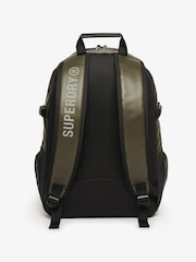 Superdry Olive Green 100% Cotton Tarp Emb Rucksack - Image 2 of 5
