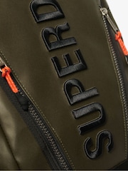 Superdry Olive Green 100% Cotton Tarp Emb Rucksack - Image 5 of 5