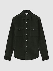 Reiss Emerald Bonucci Corduroy Twin Pocket Overshirt - Image 2 of 5