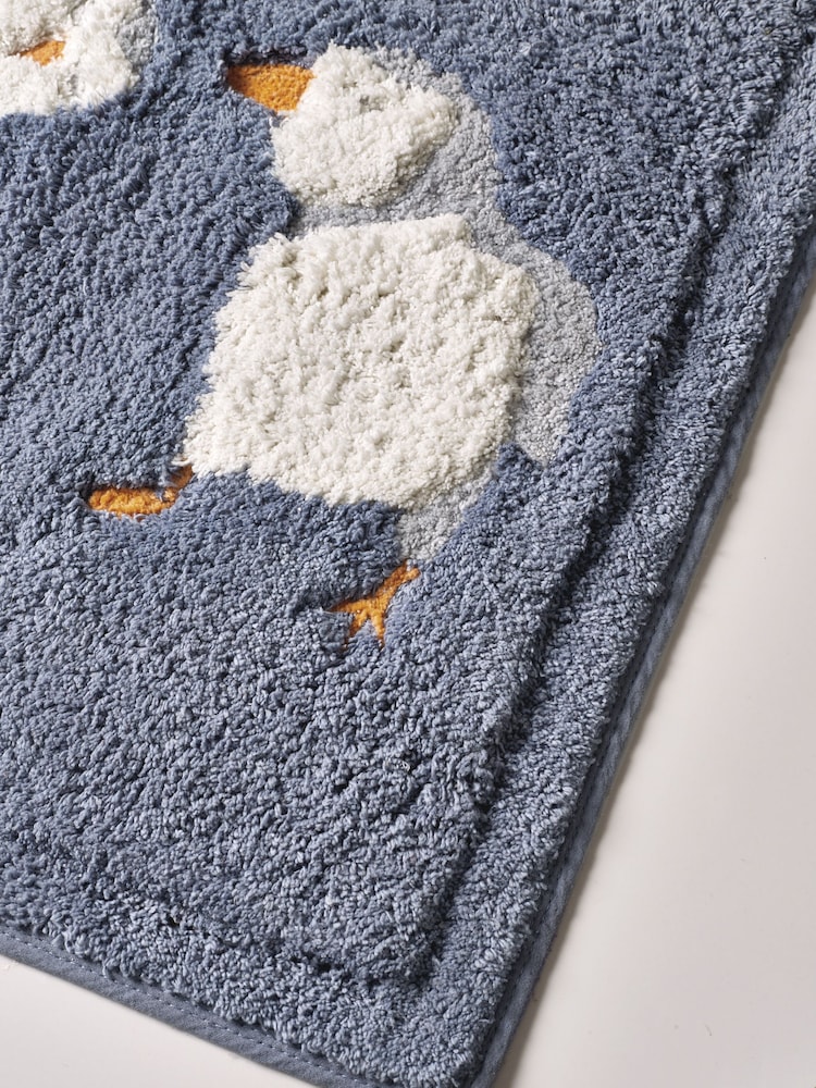 Blue Puffin 100% Cotton Shower Mat - Image 2 of 3