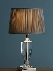 Laura Ashley Chrome Carson Crystal Table Small Lamp Base - Image 1 of 5