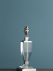 Laura Ashley Chrome Carson Crystal Table Small Lamp Base - Image 2 of 5