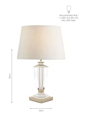 Laura Ashley Chrome Carson Crystal Table Small Lamp Base - Image 5 of 5