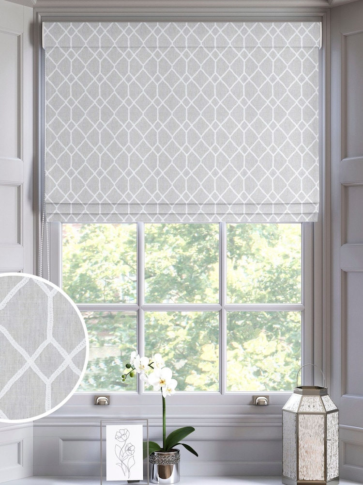 Silver Grey Earle Made To Measure Roman Blinds - Image 1 of 6