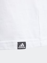 adidas White Kids Sportswear 100% Cotton Camo Linear Graphic T-Shirt - Image 11 of 12