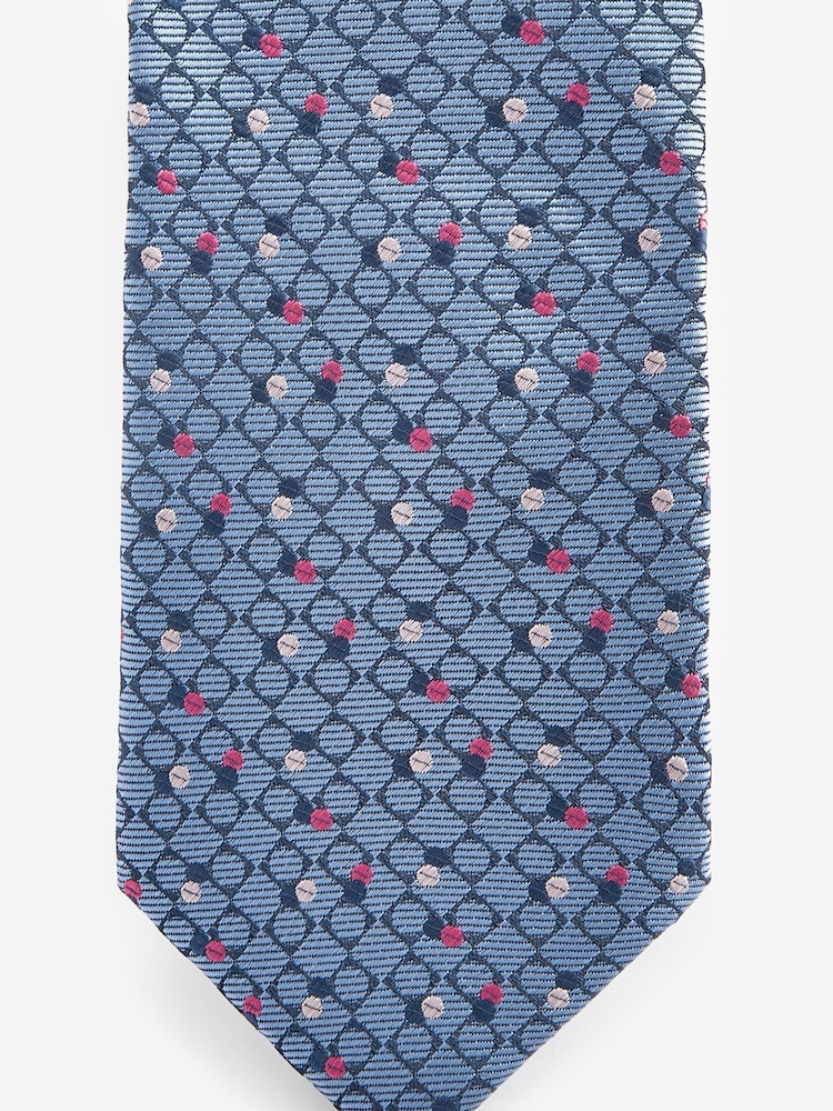 Fuchsie Pink/Blau - Strukturierte Krawatten und Krawattenklammern im 2er-Pack - Bild 6 von 6 Fuchsie Pink/Blau - Strukturierte Krawatten und Krawattenklammern im 2er-Pack - Bild 6 von 6