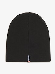 Superdry Black 100% Cotton Essential Logo Knitted Beanie - Image 2 of 4