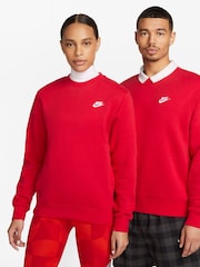 Nike University Red Club Crew Sweatshirt - Image 4 of 10