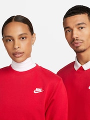 Nike University Red Club Crew Sweatshirt - Image 6 of 10