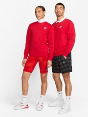 Nike University Red Club Crew Sweatshirt - Image 7 of 10