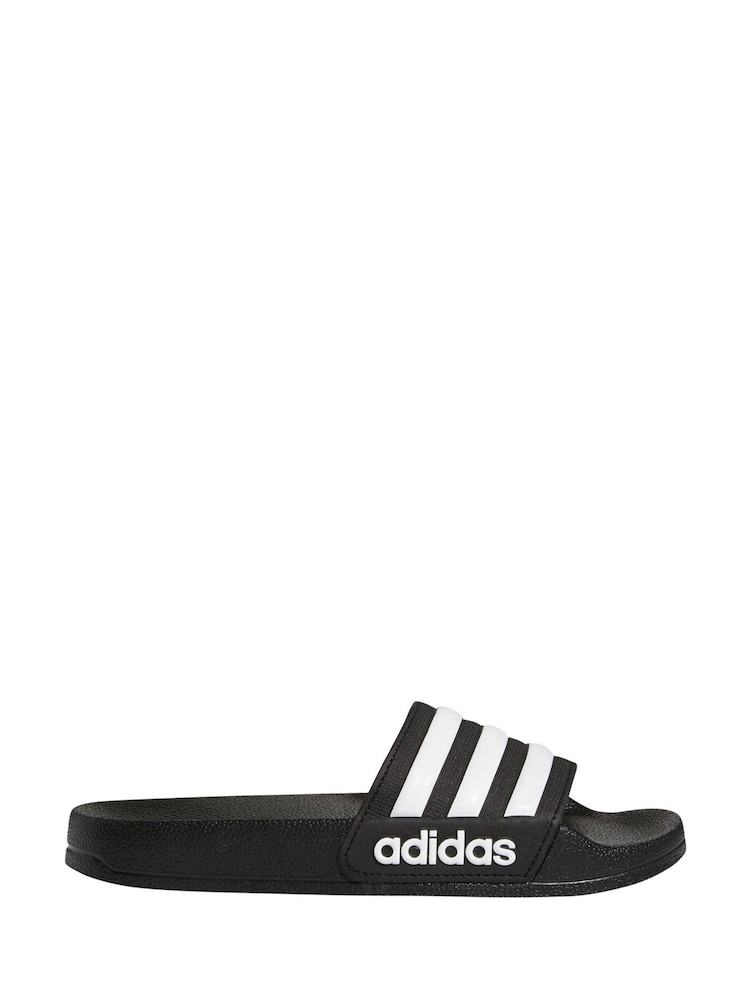 Negro - Chanclas juveniles Adilette de Adidas - Imagen 1 de 8