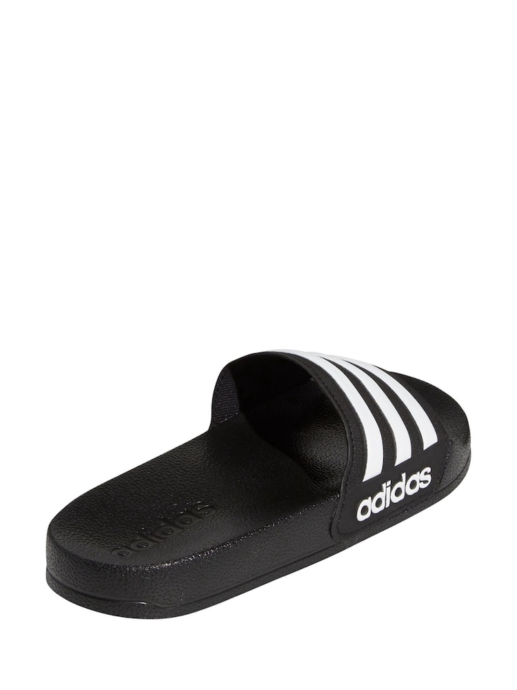 adidas Black Kids Adilette Youth Sliders - Image 4 of 8