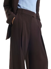 River Island Brown Crepe Wide Leg Trousers - Image 2 of 4
